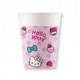 8 GOBELETS EN PAPIER HELLO KITTY