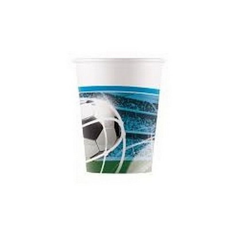 8 GOBELETS EN PAPIER POUR SUPPORTERS DE FOOTBALL