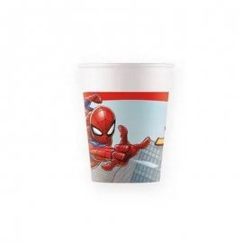 8 GOBELETS EN PAPIER SPIDERMAN