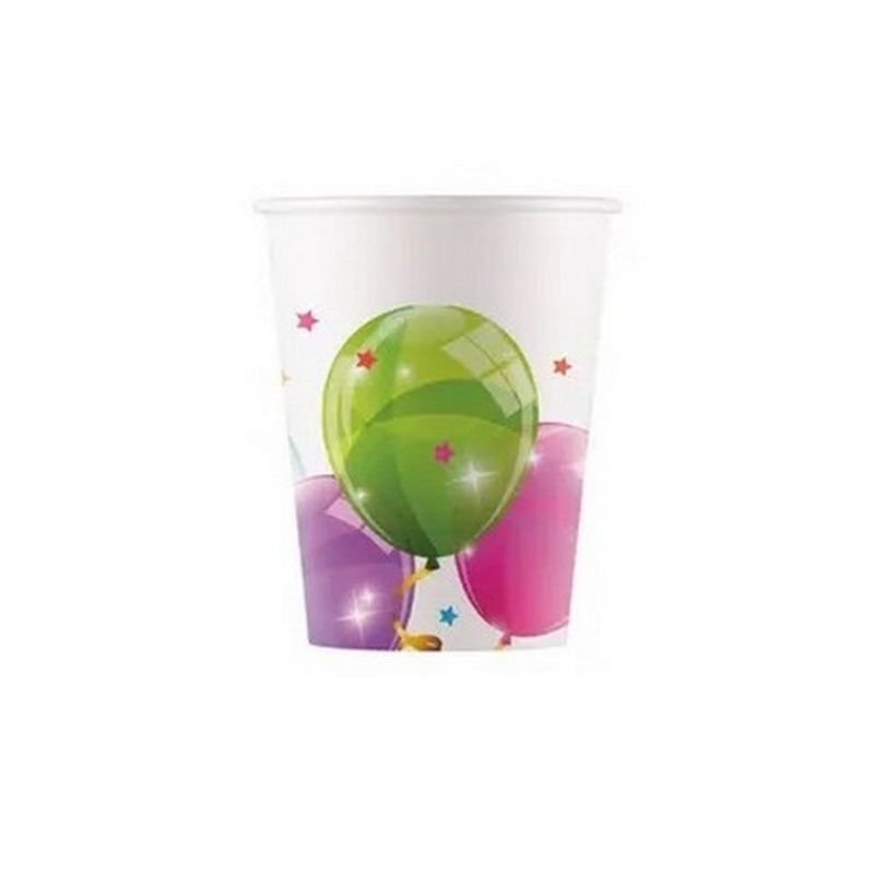 8 ballons scintillants GOBELETS EN PAPIER