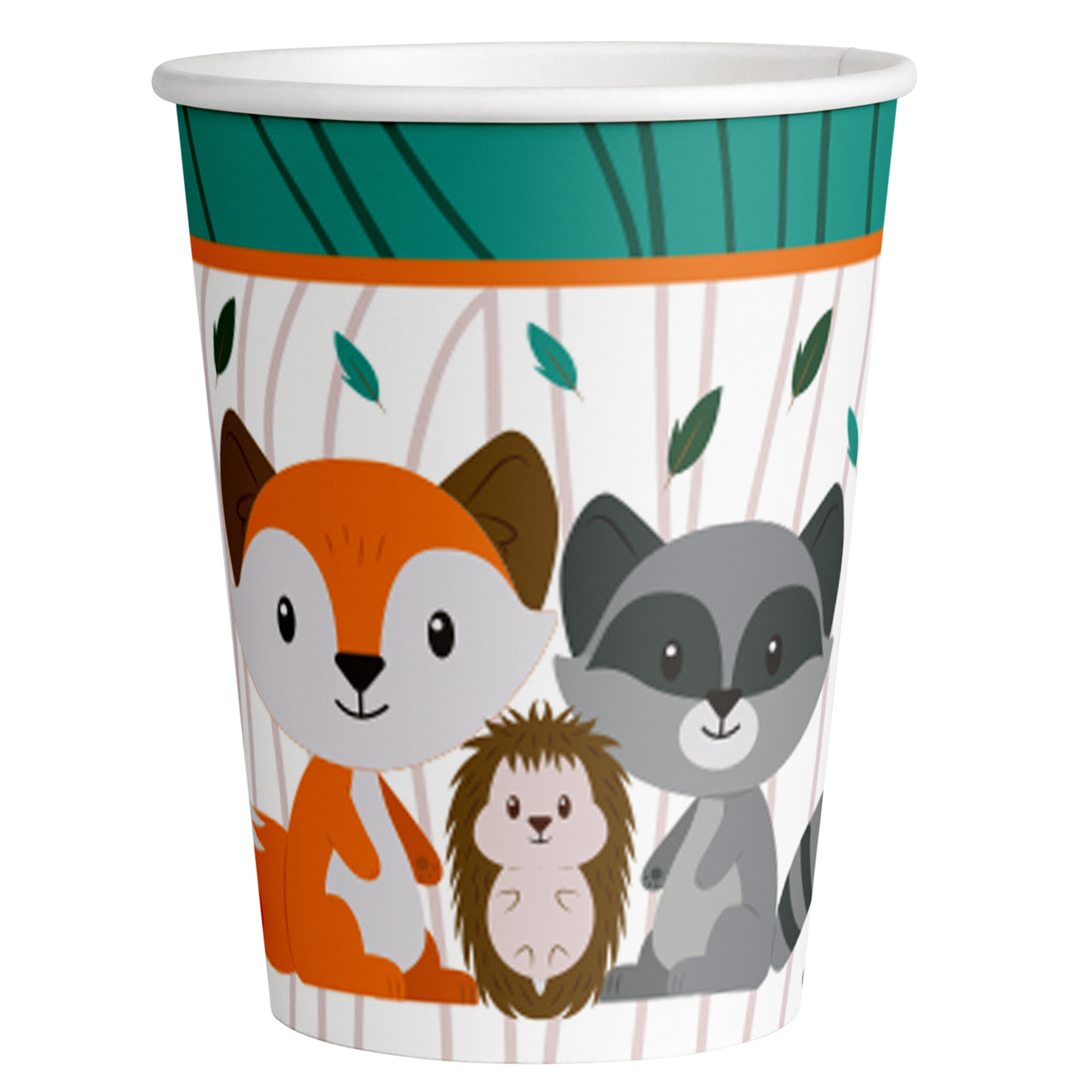 8 animaux de la forêt, tasses de 250 ml