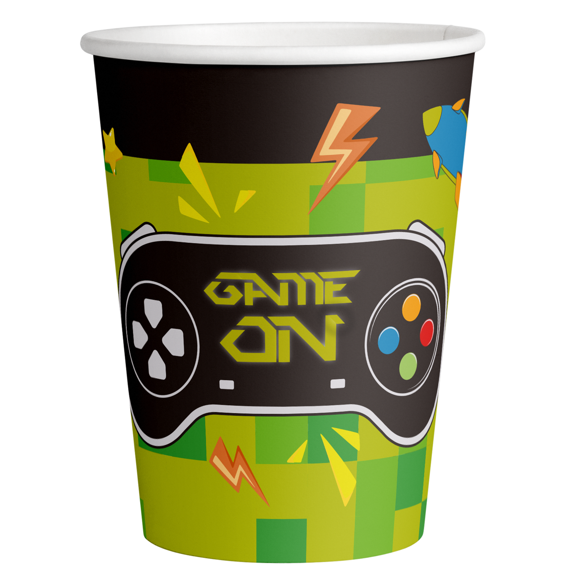 8 verres à cocktail Gaming Party de 250 ml