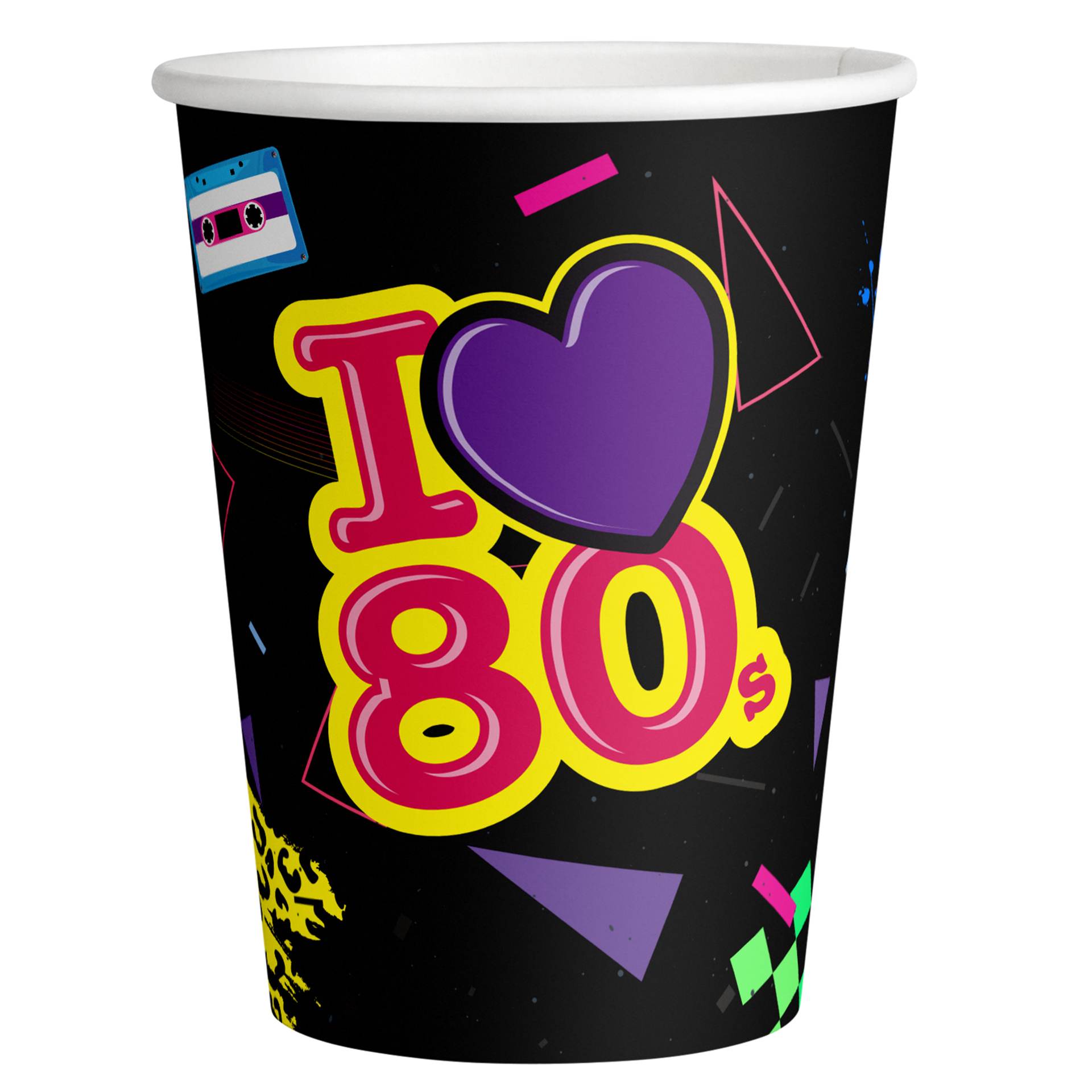 8 verres des années 1980, 250 ml