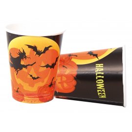 8 tasses citrouille d'Halloween