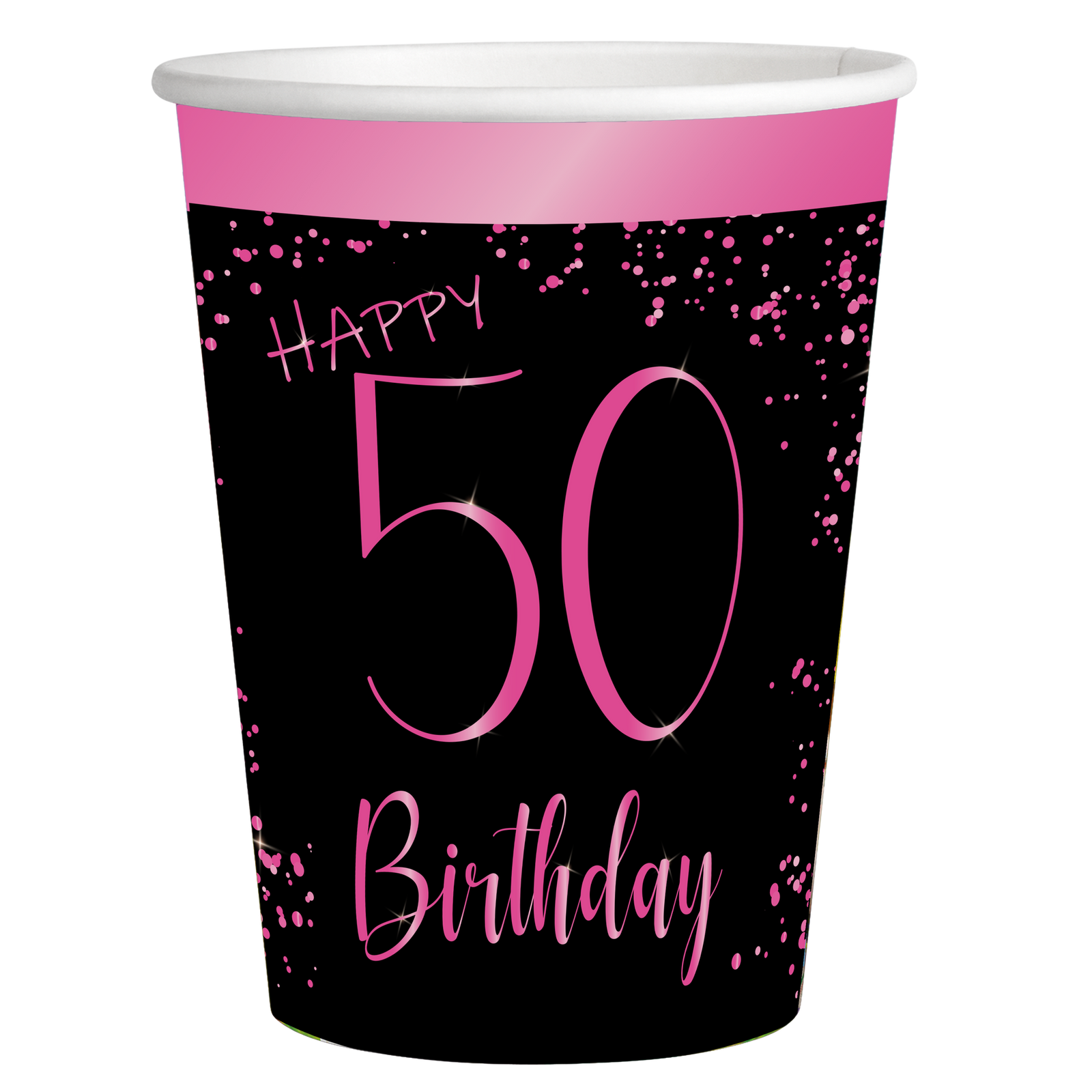 8 verres roses élégants 50e anniversaire 250 ml