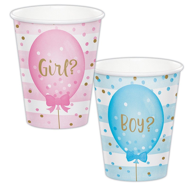 8 gobelets à ballons pour révélation du sexe