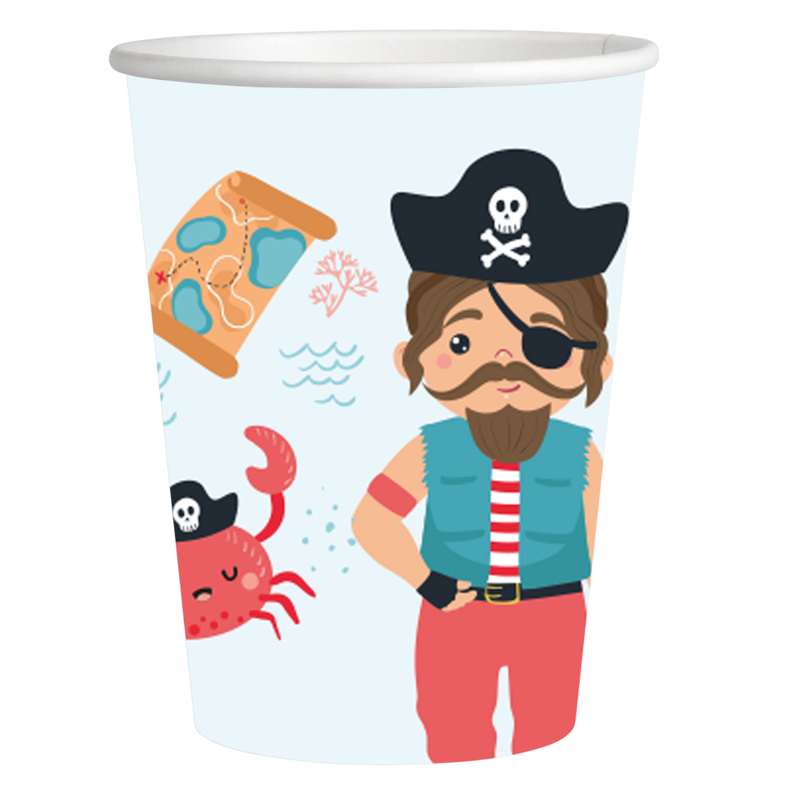 8 gobelets pour fête de pirates