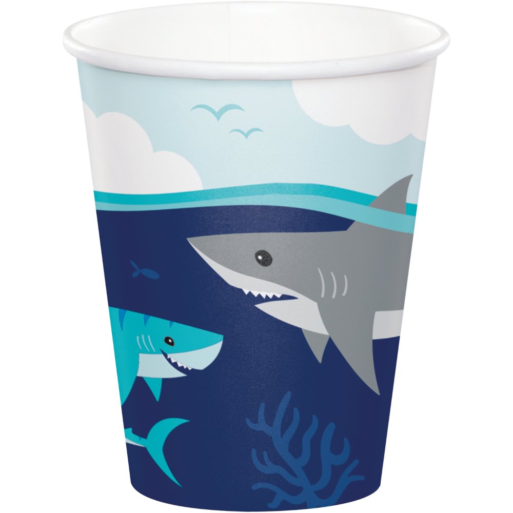 8 tasses SHARK PARTY
