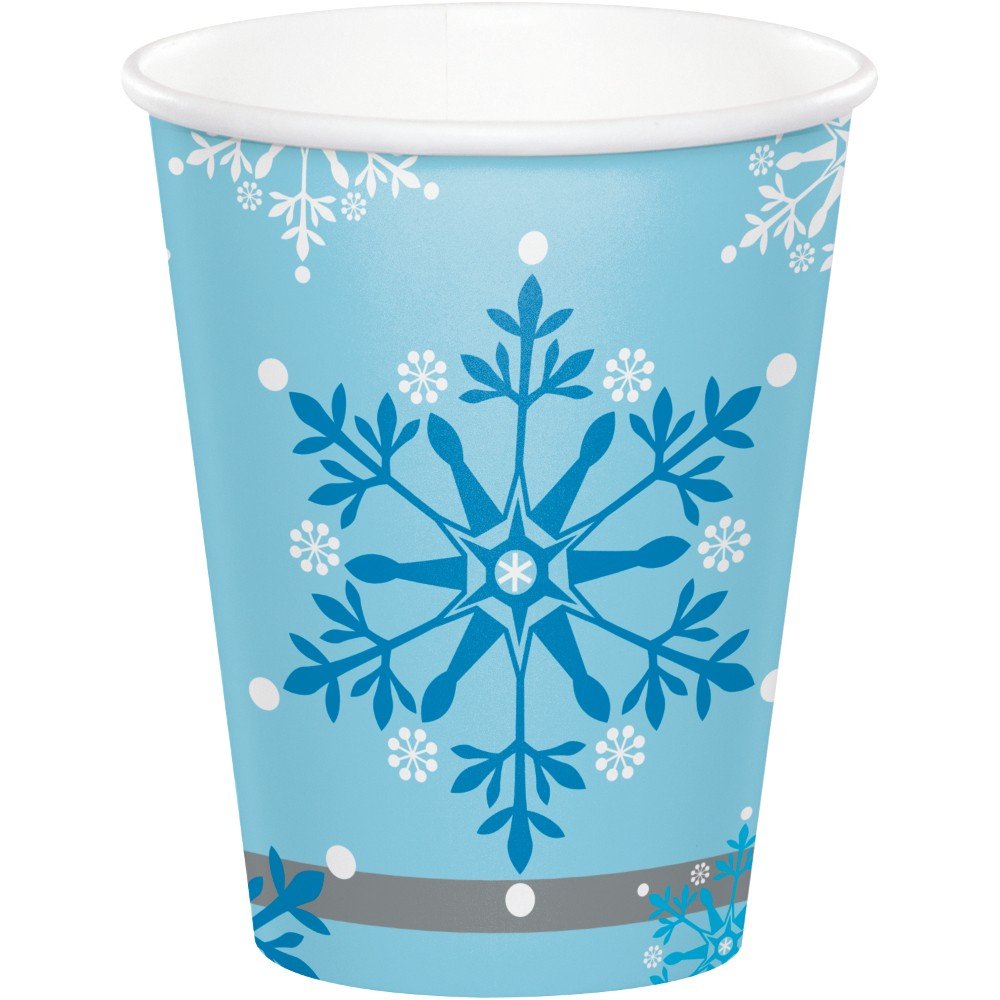 8 verres Snowflakes 250 ml