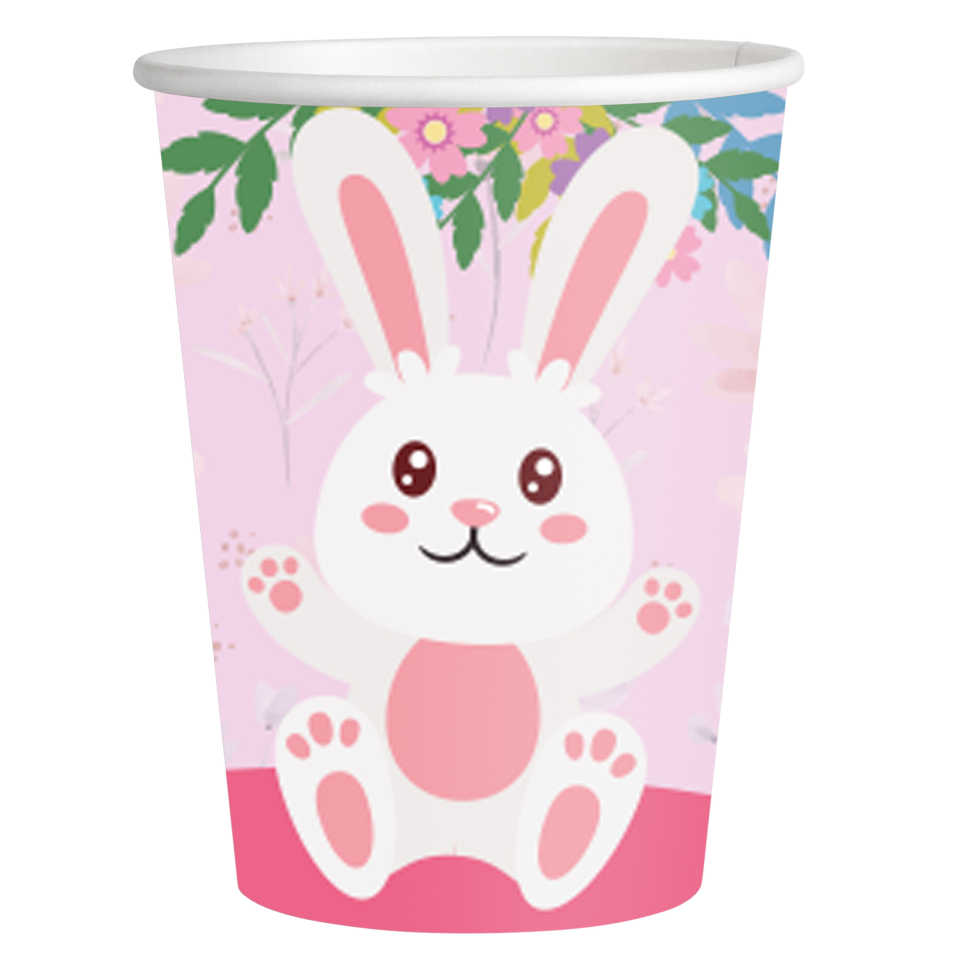 8 gobelets en papier 1er anniversaire lapin 250 ml