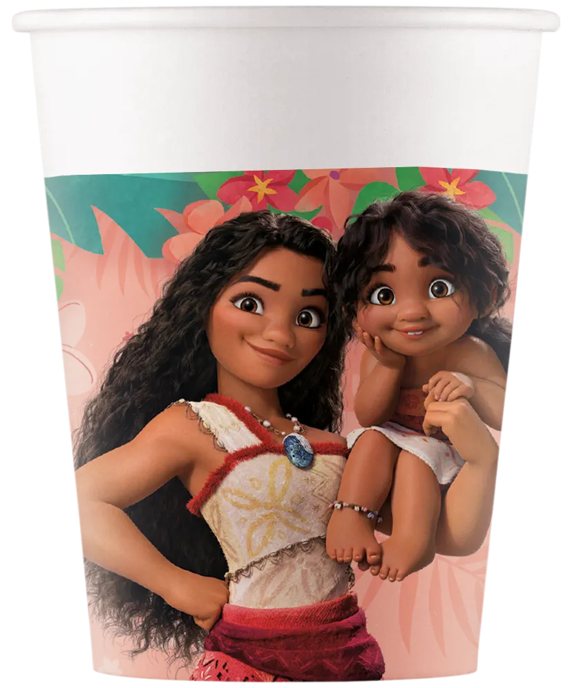 8 gobelets en papier Vaiana 200 ml