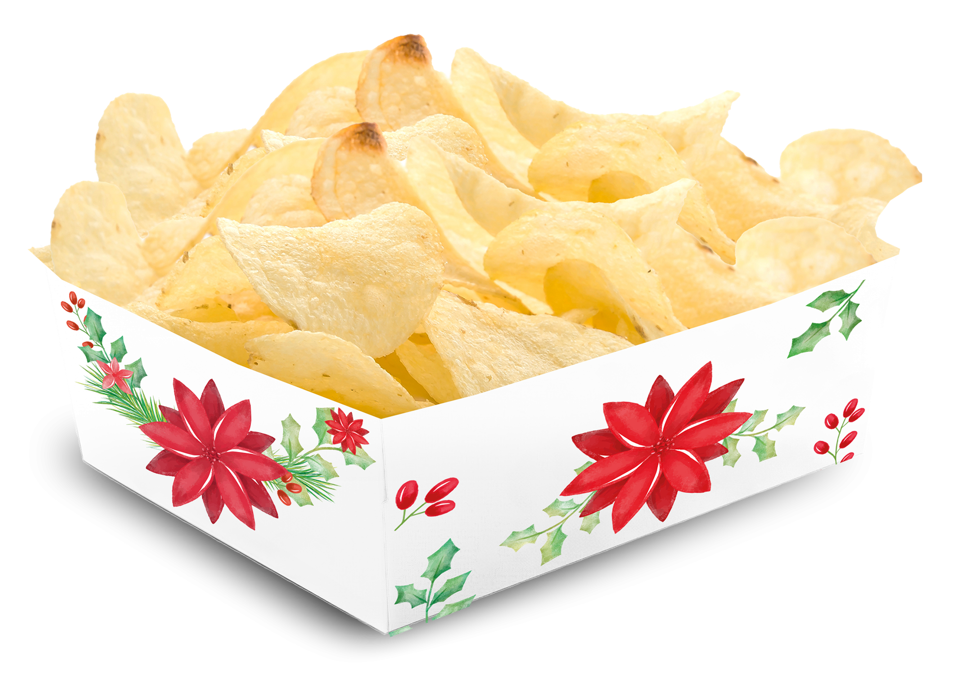 Plateau de Noël avec poinsettias, 15 x 11 x 6 cm