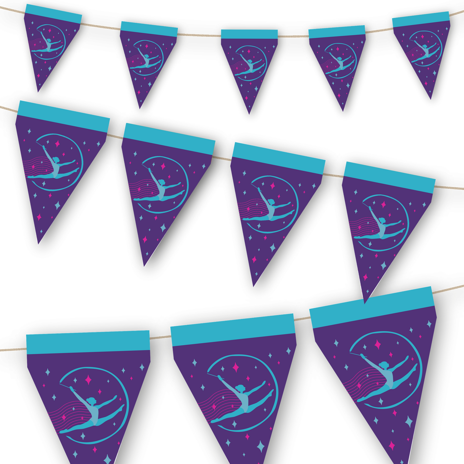 DRAPEAU DE FÊTE GYMNASTIQUE 3 mètres