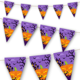 Bannière citrouille d'Halloween 3 m