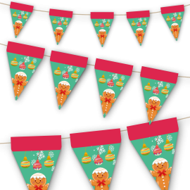 Fanion de Noël Père Noël 3m