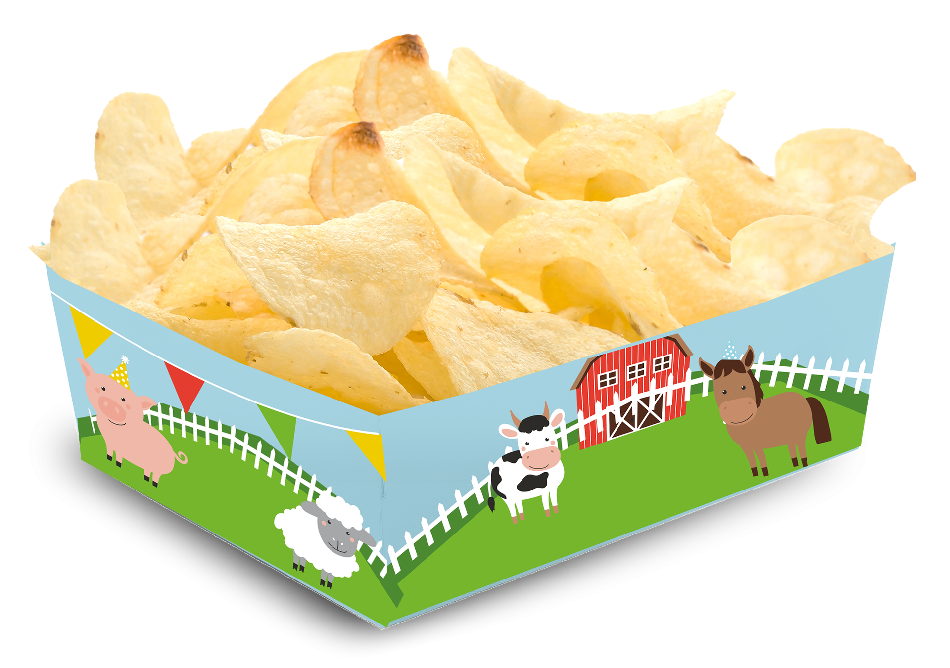 Plateau Animaux de la Ferme 15 x 11 x 6 cm