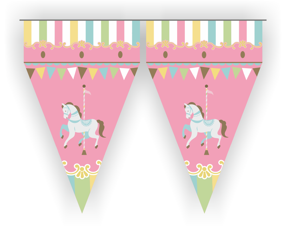 Fanion de carrousel, 3 mètres