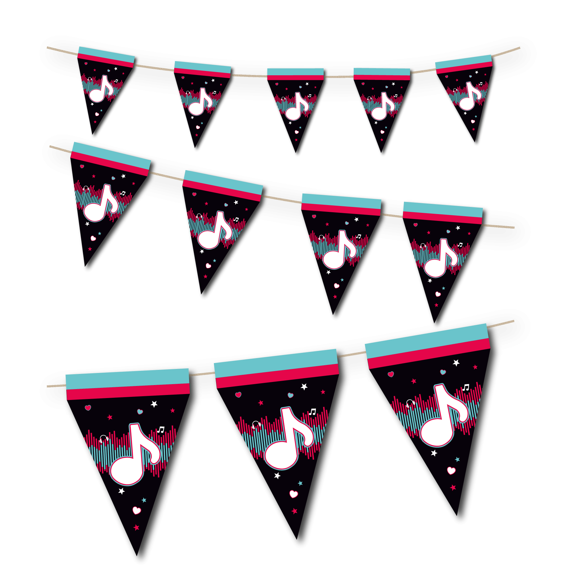 Bannière de soirée dansante de 3 mètres