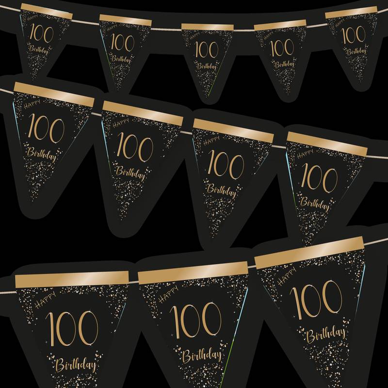 Elegante gagliardetto nero 100 anni