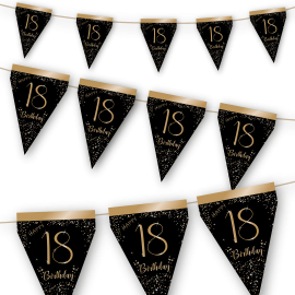 Elegante gagliardetto nero 18 anni