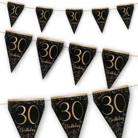 Elegante gagliardetto nero 30 anni