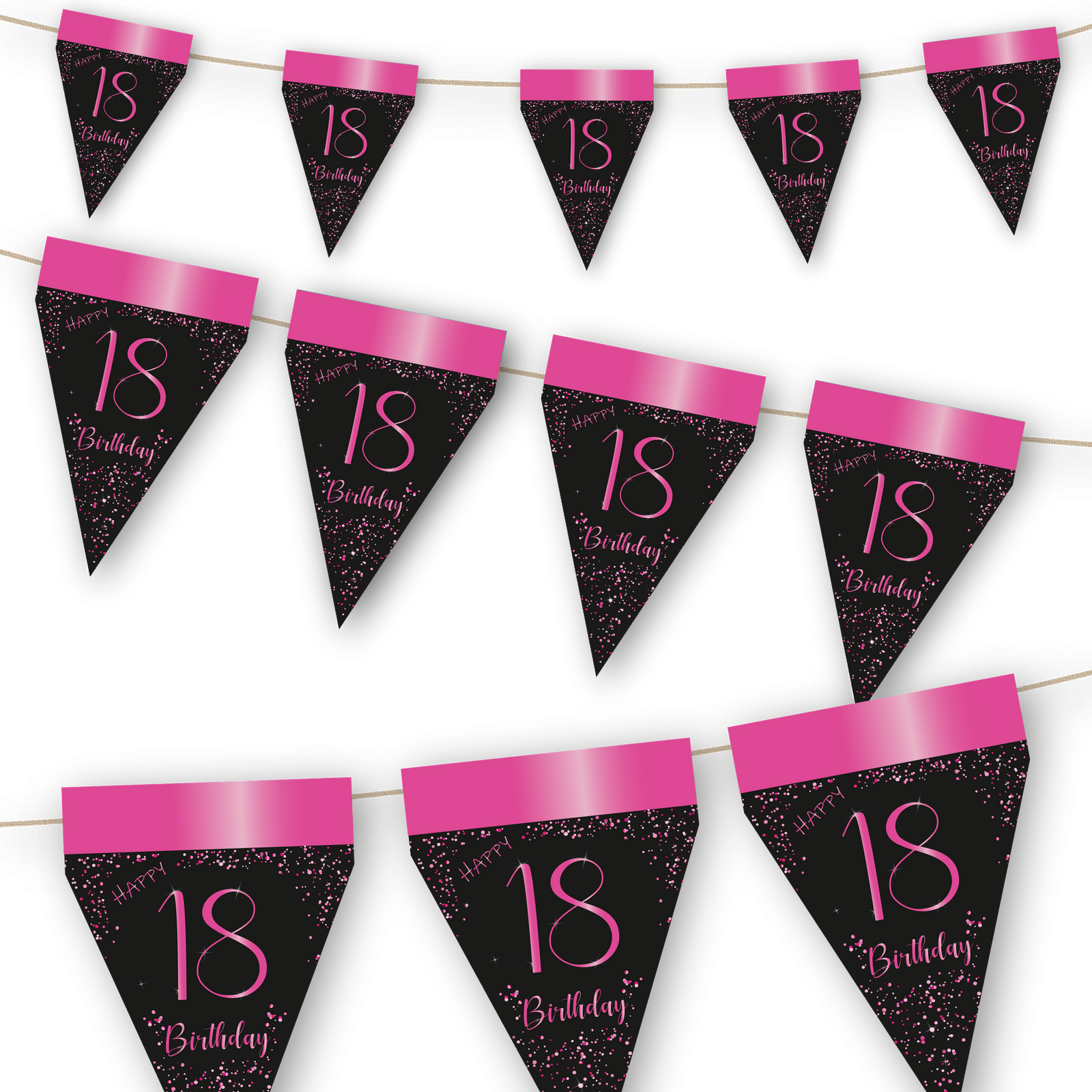 Elegante gagliardetto rosa 3m 18 anni