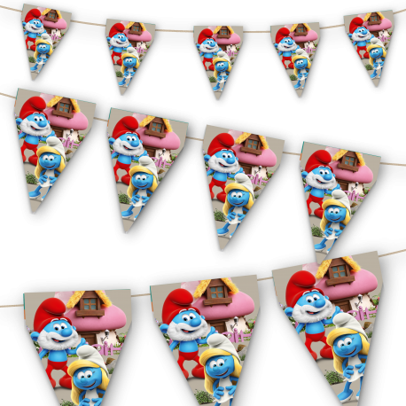 Fanion Schtroumpfs 3 m