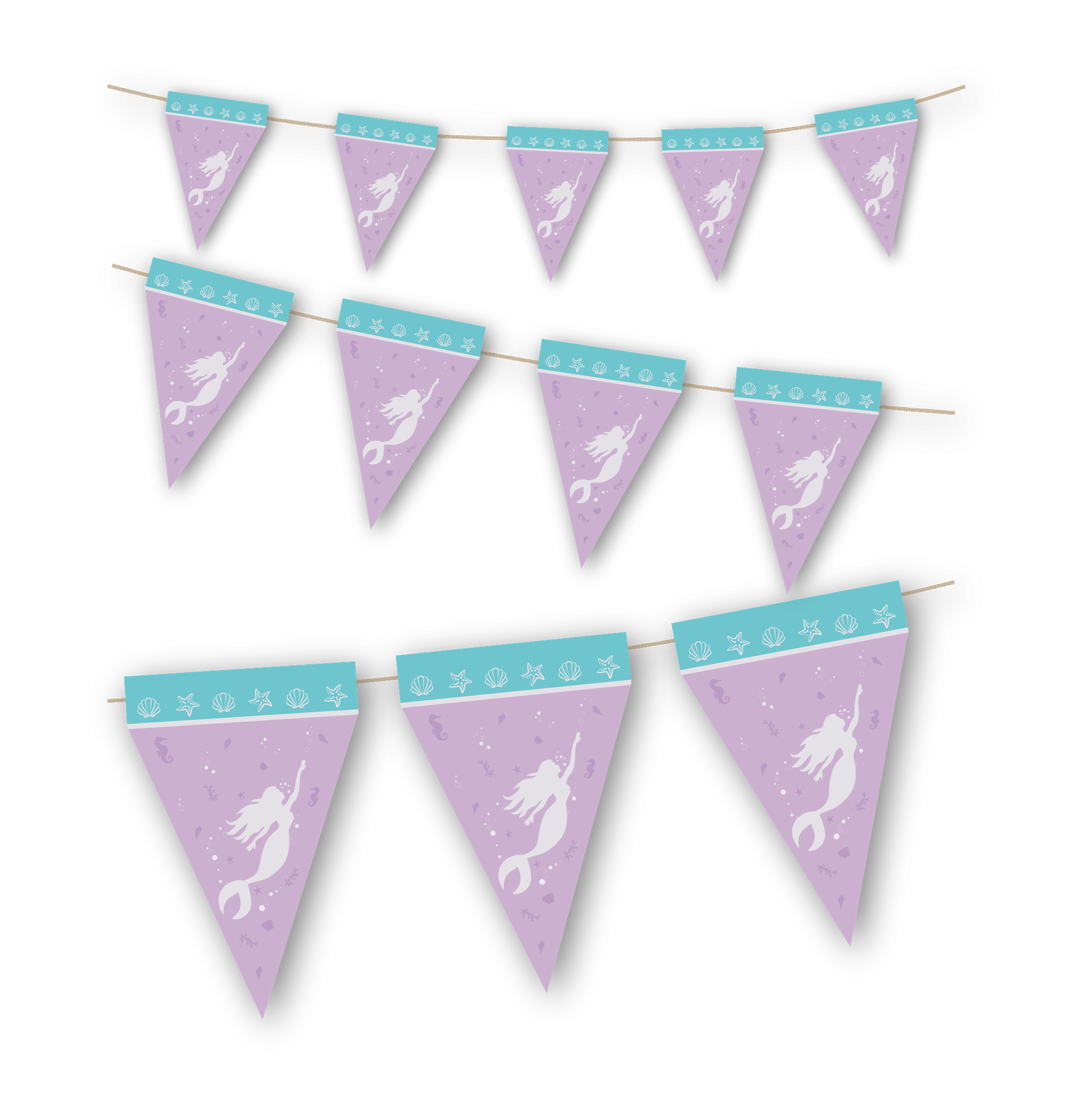 Fanion MERMAID SHINE de 3 mètres