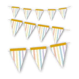 Fanion PASTEL CELEBRATION de 3 mètres