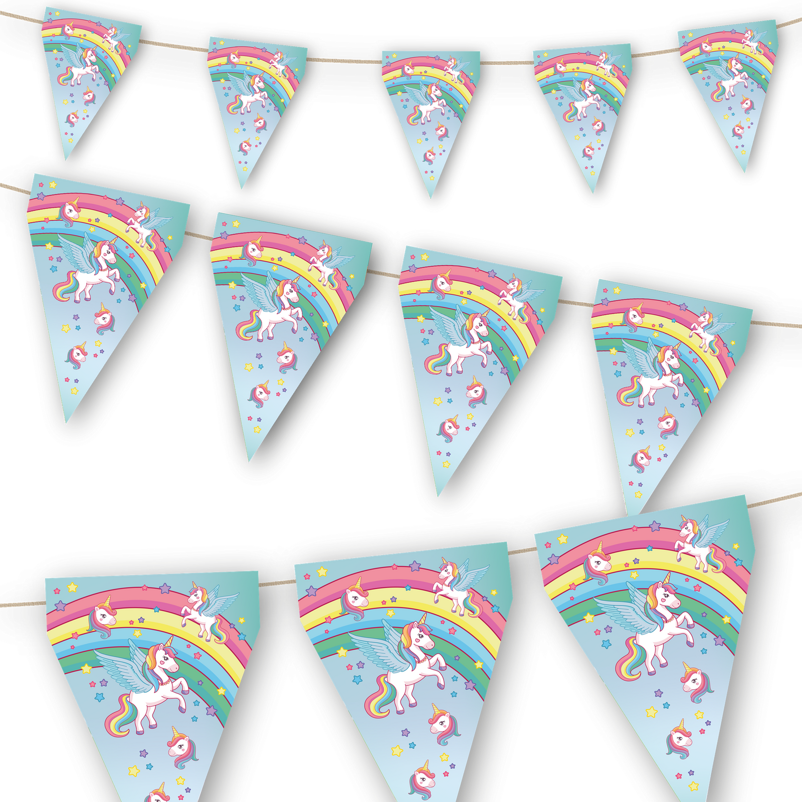 Fanion Licorne Magique de 3 mètres