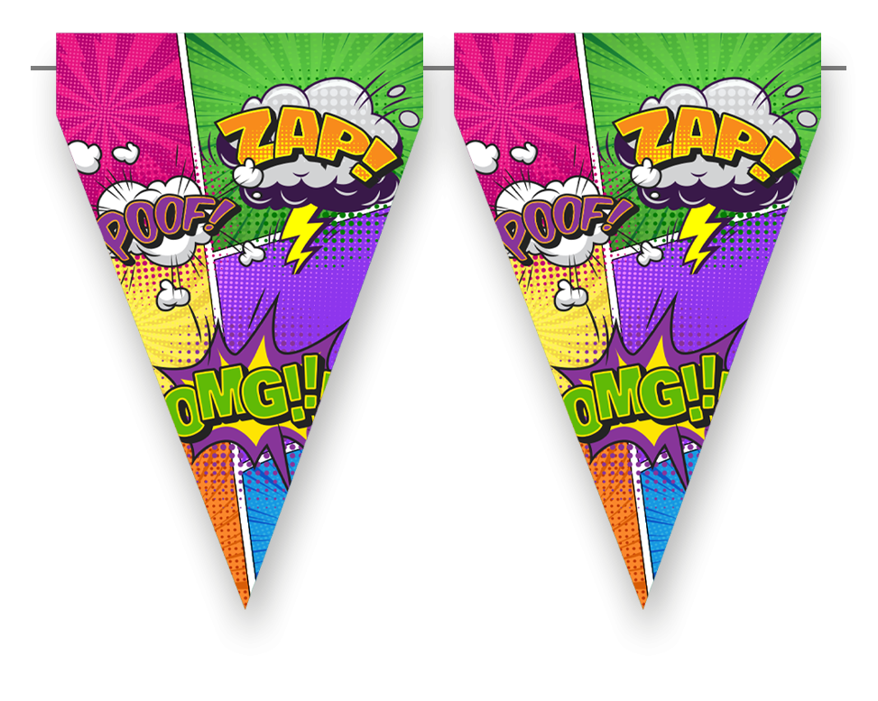 Fanion de super-héros 3m