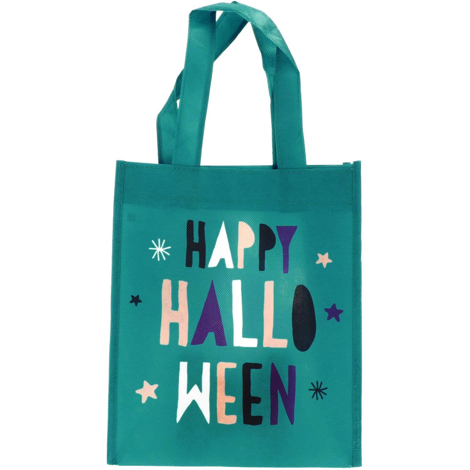Sac turquoise Halloween 21 x 23 cm
