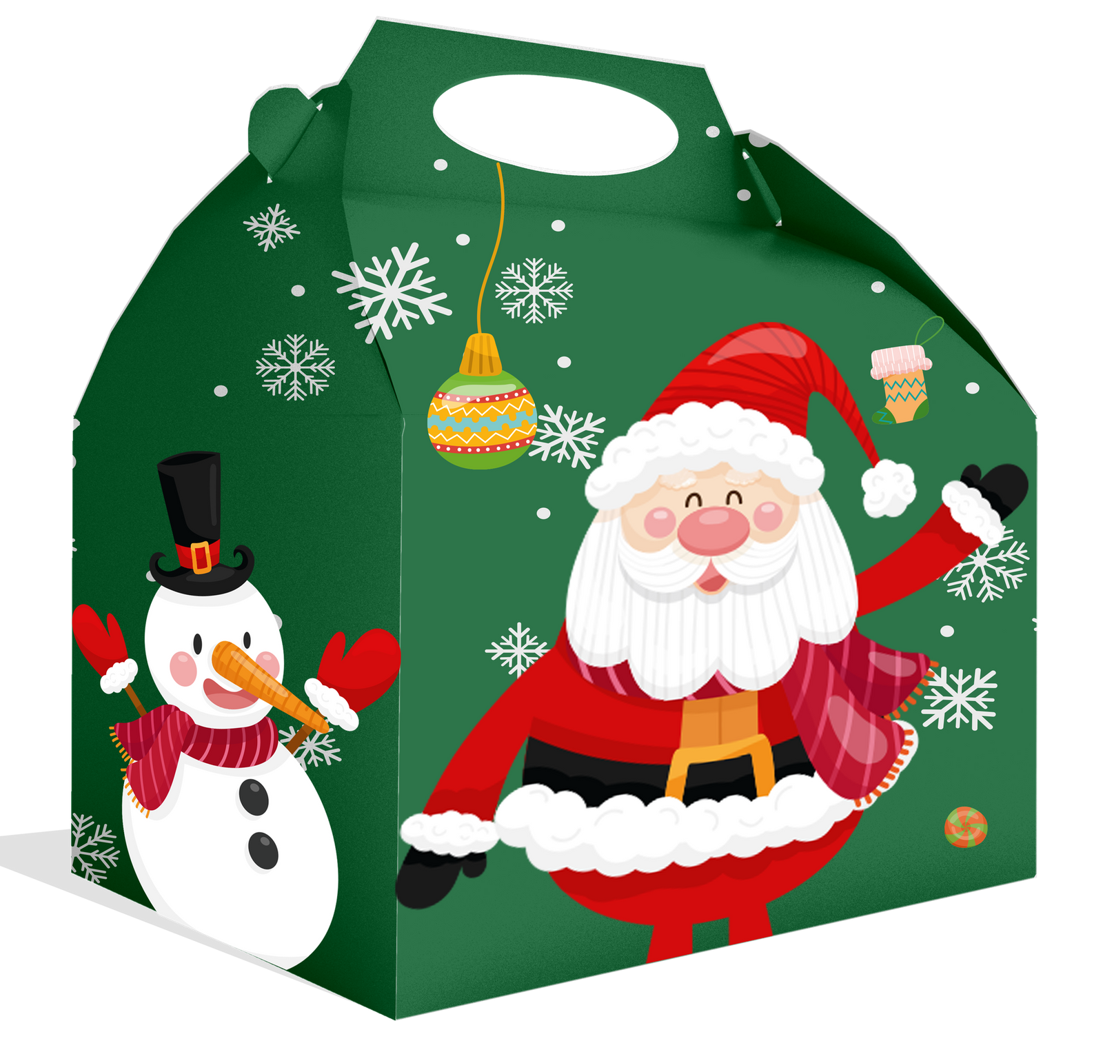 Scatola di Natale Babbo Natale 20 x 16 x 11 cm