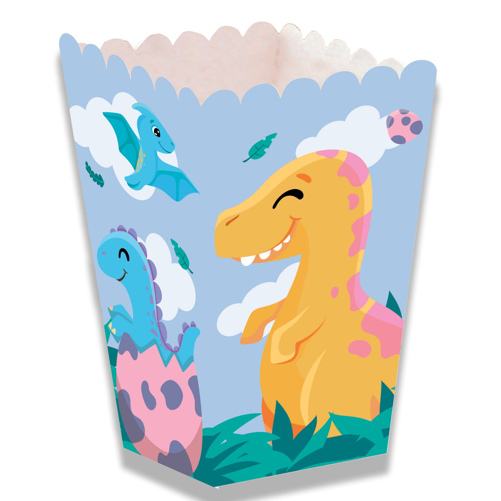 Boîte haute dinosaures rigolos 5 x 5 x 12 cm