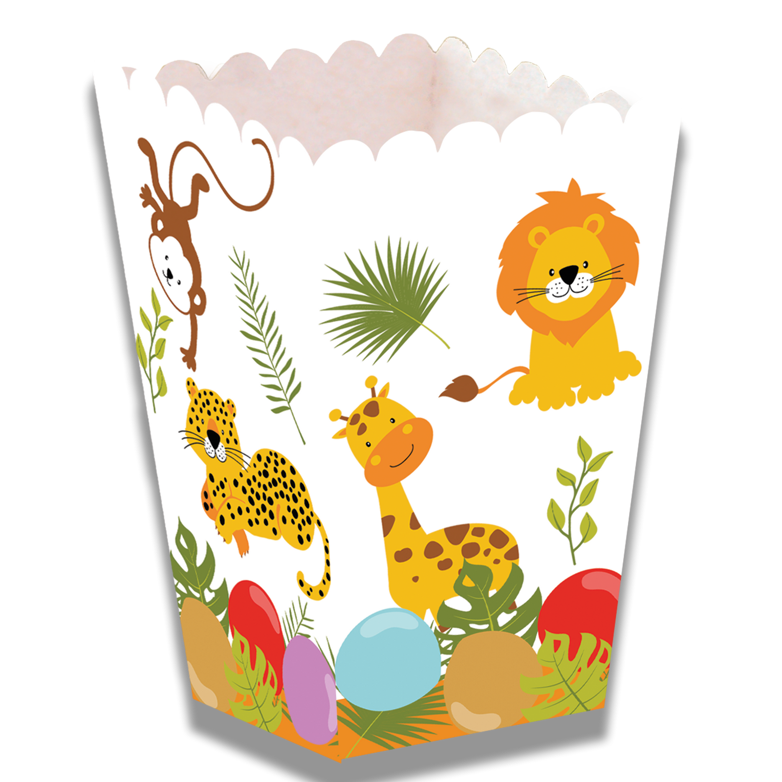 BOÎTE HAUTE ANIMAUX DE LA JUNGLE 5 x 5 x 12 cm