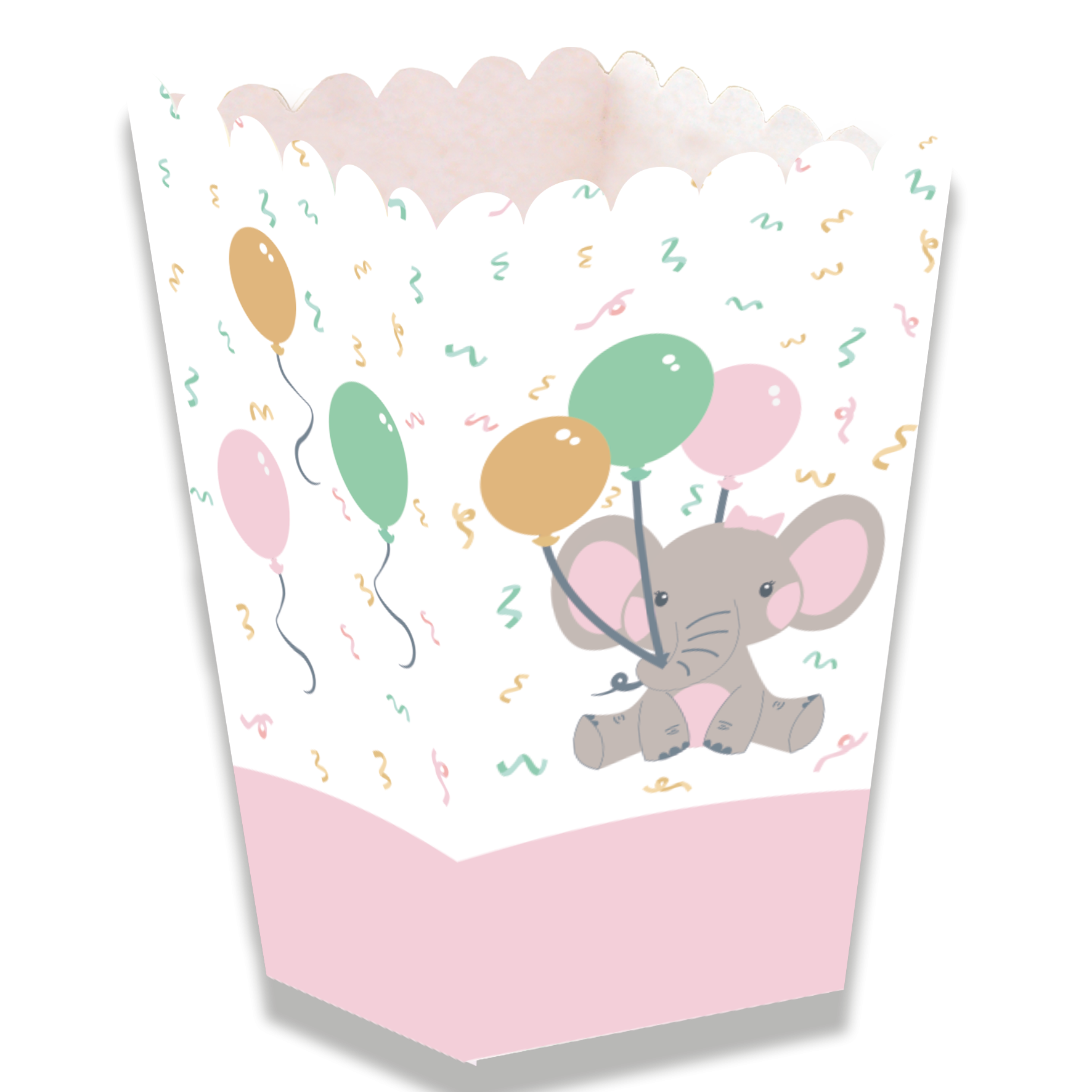 Boîte haute Éléphant Rose 5 x 5 x 12 cm