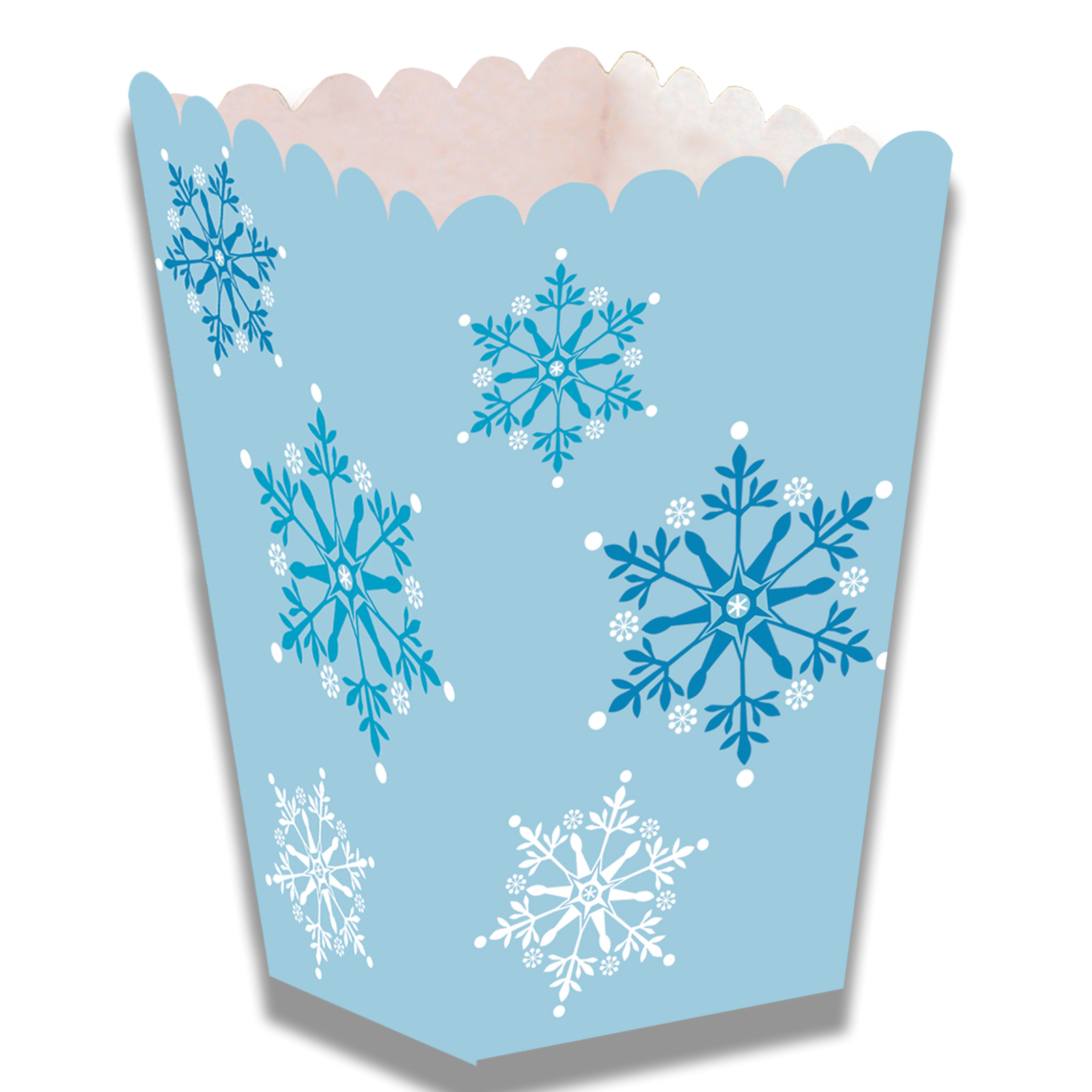 BOÎTE HAUTE FLOCONS DE NEIGE 5 x 5 x 12 cm