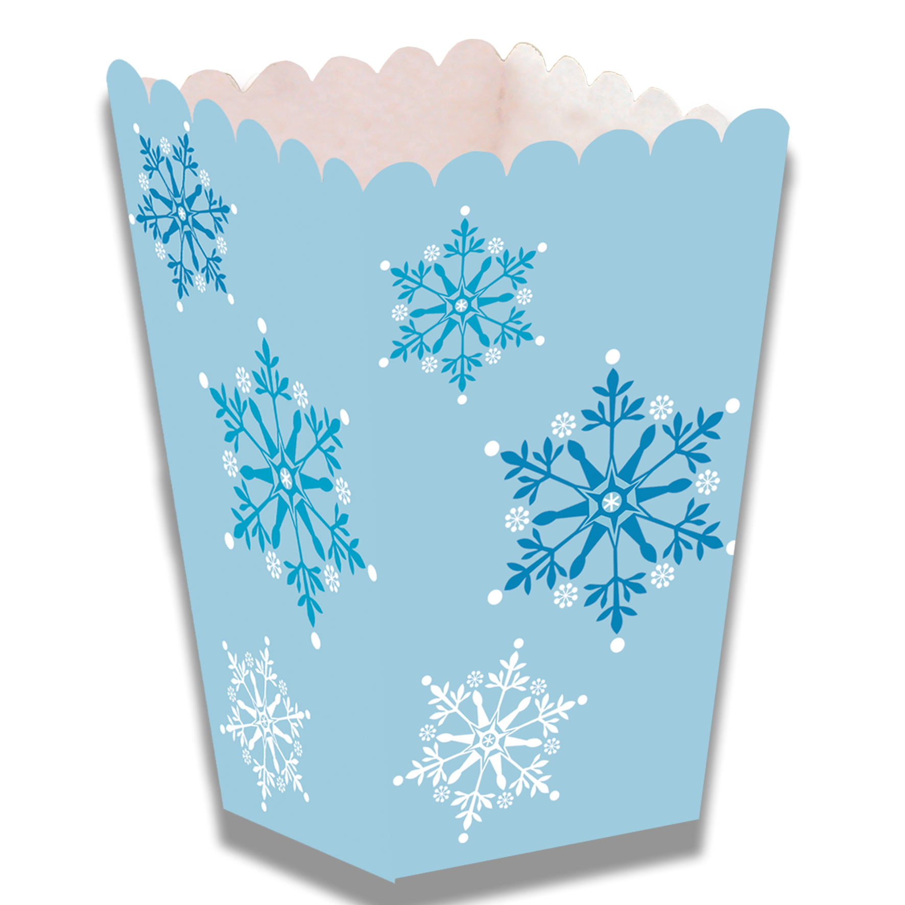 BOÎTE HAUTE FLOCONS DE NEIGE 5 x 5 x 12 cm