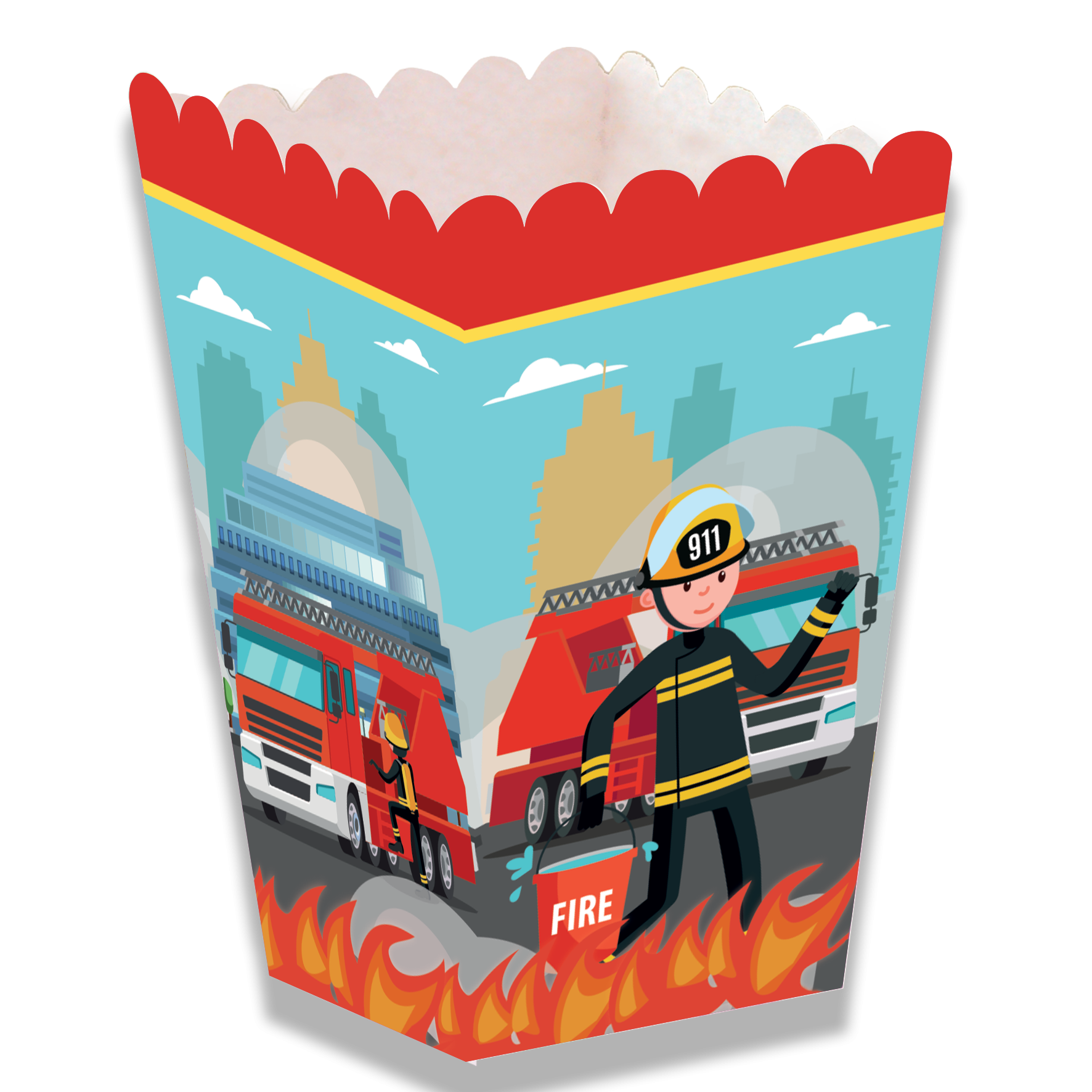 Flamming Fire Tall Box 5 x 5 x 12 cm