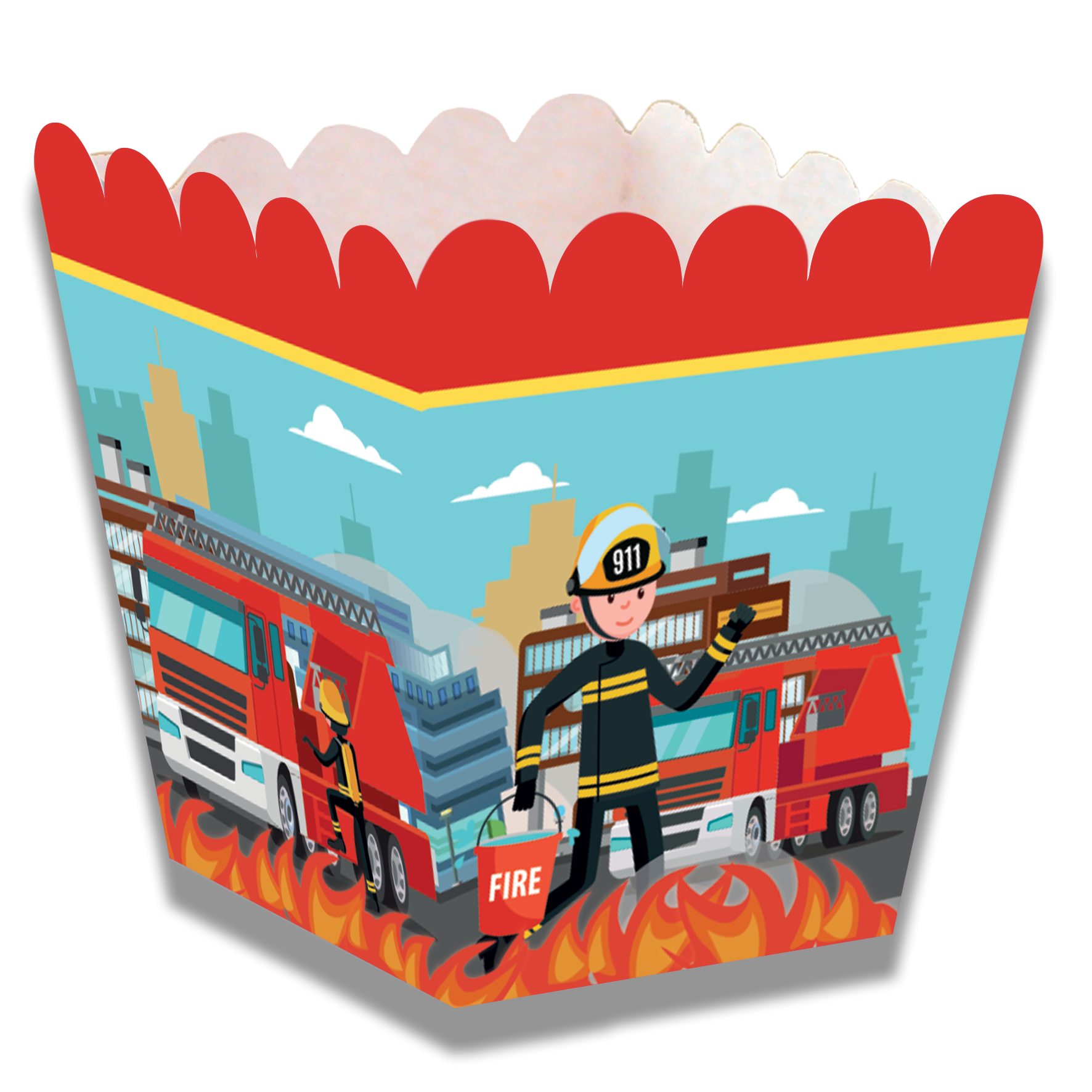 Flamming Fire Low Box 5 x 5 x 7 cm