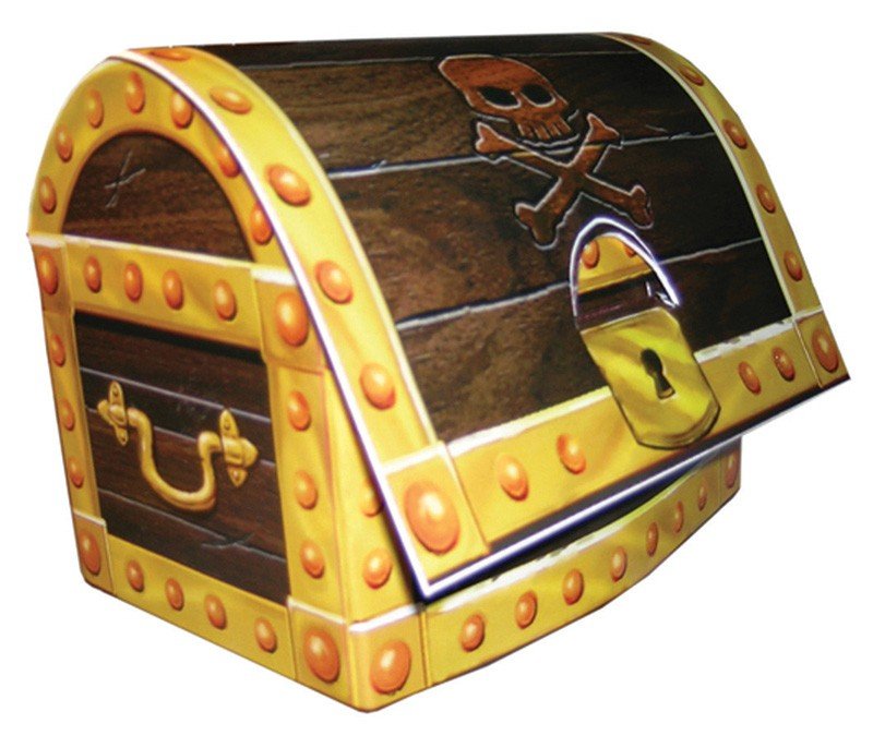 Centre de table coffre au trésor pirate pour une fête