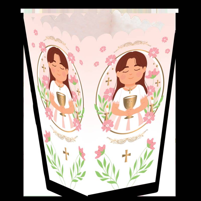 Boîte de première communion pour fille 5 x 5 x 12 cm