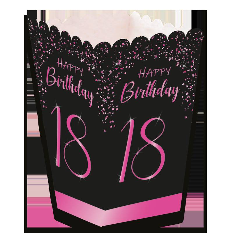 Boîte haute rose élégante, 18 ans, 12 x 5 x 5 cm