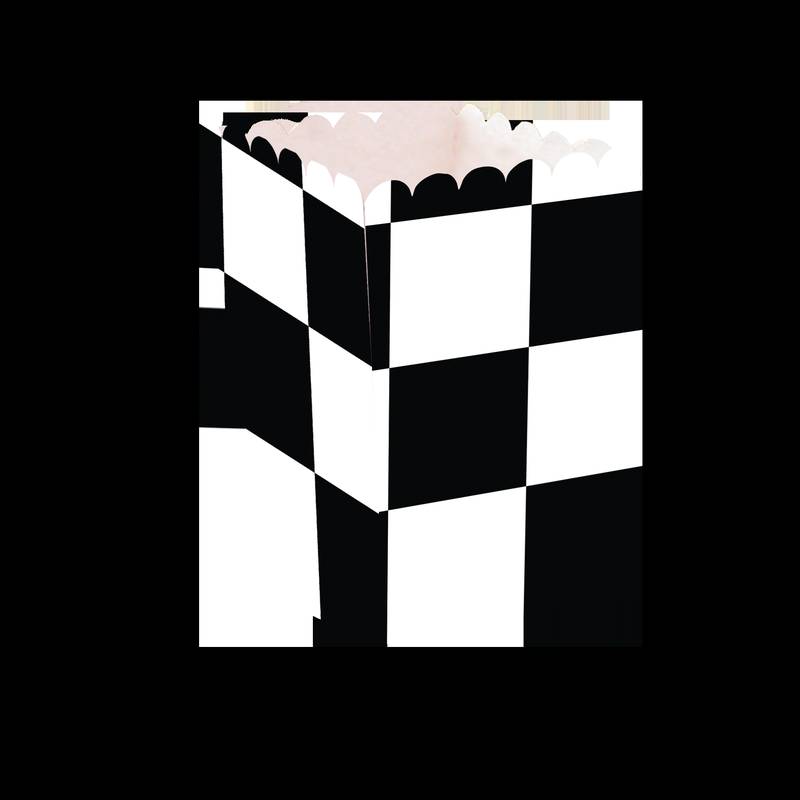 Boîte haute noire et blanche 5 x 5 x 12 cm