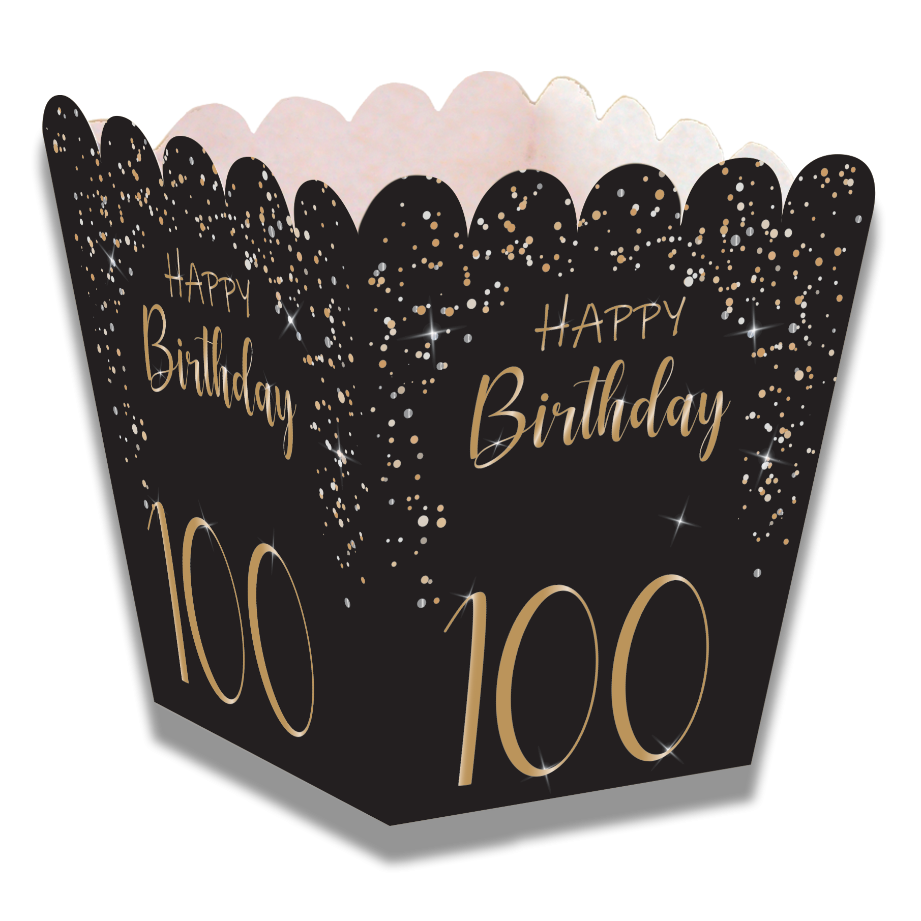 Boîte basse noire élégante 100 ans