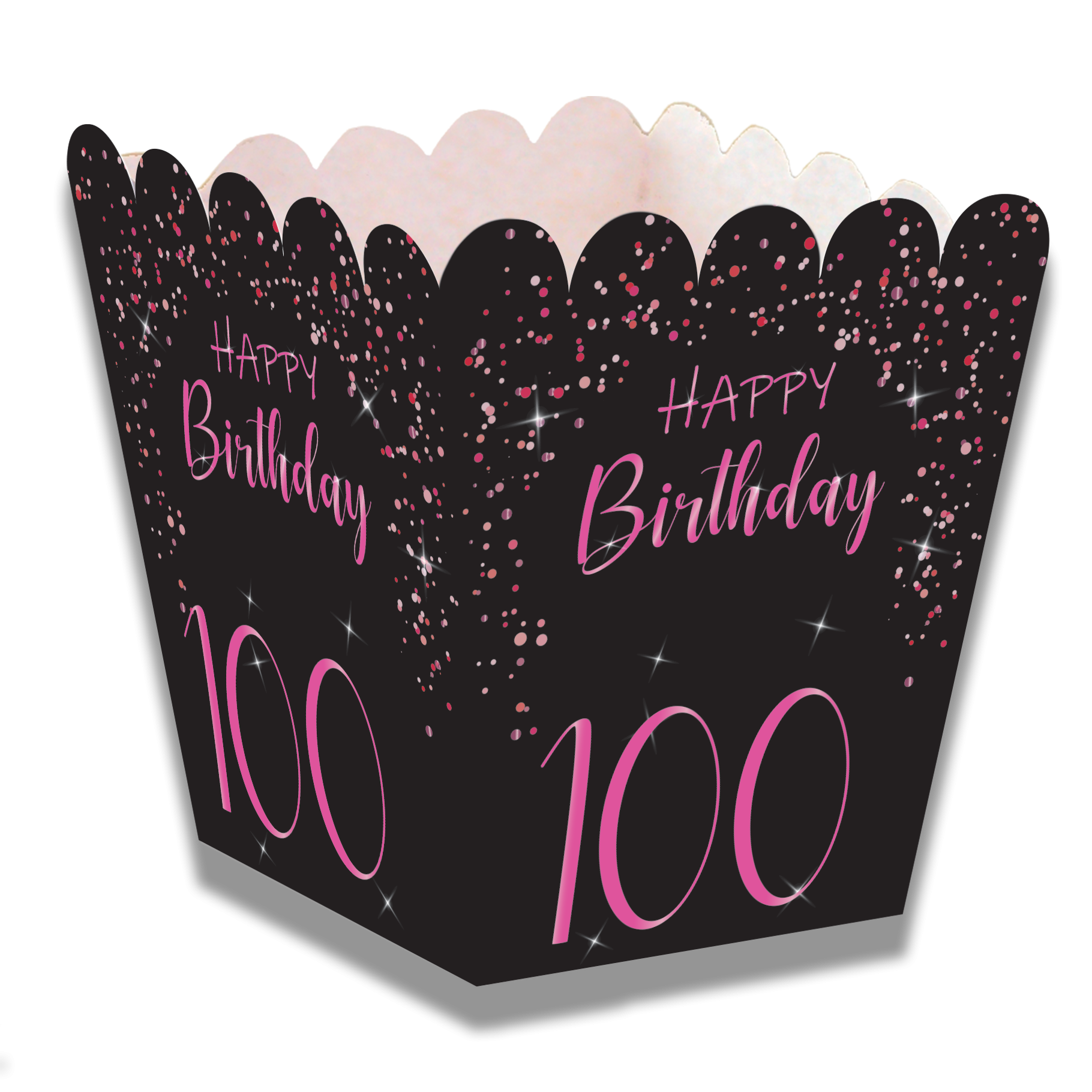 Boîte rose élégante basse 100