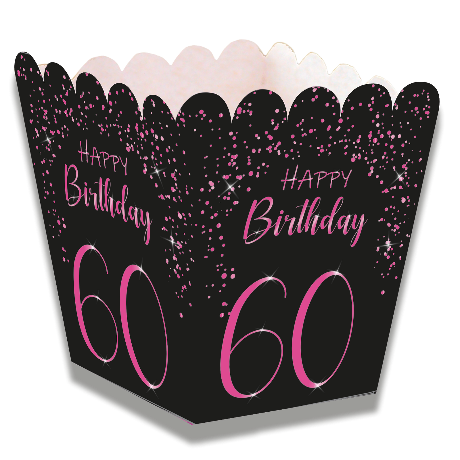 Coffret rose élégant pour le 60e anniversaire