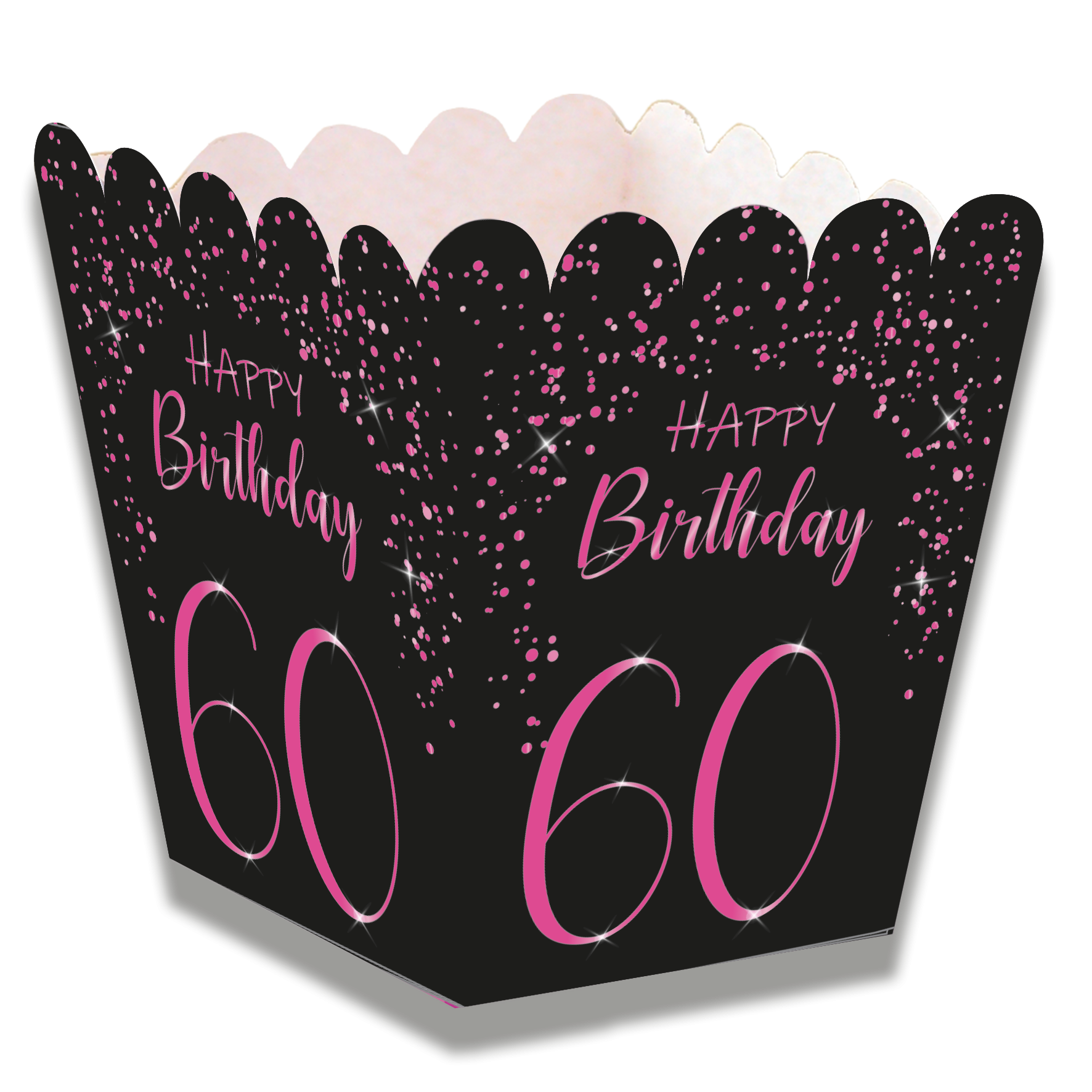 Coffret rose élégant pour le 60e anniversaire