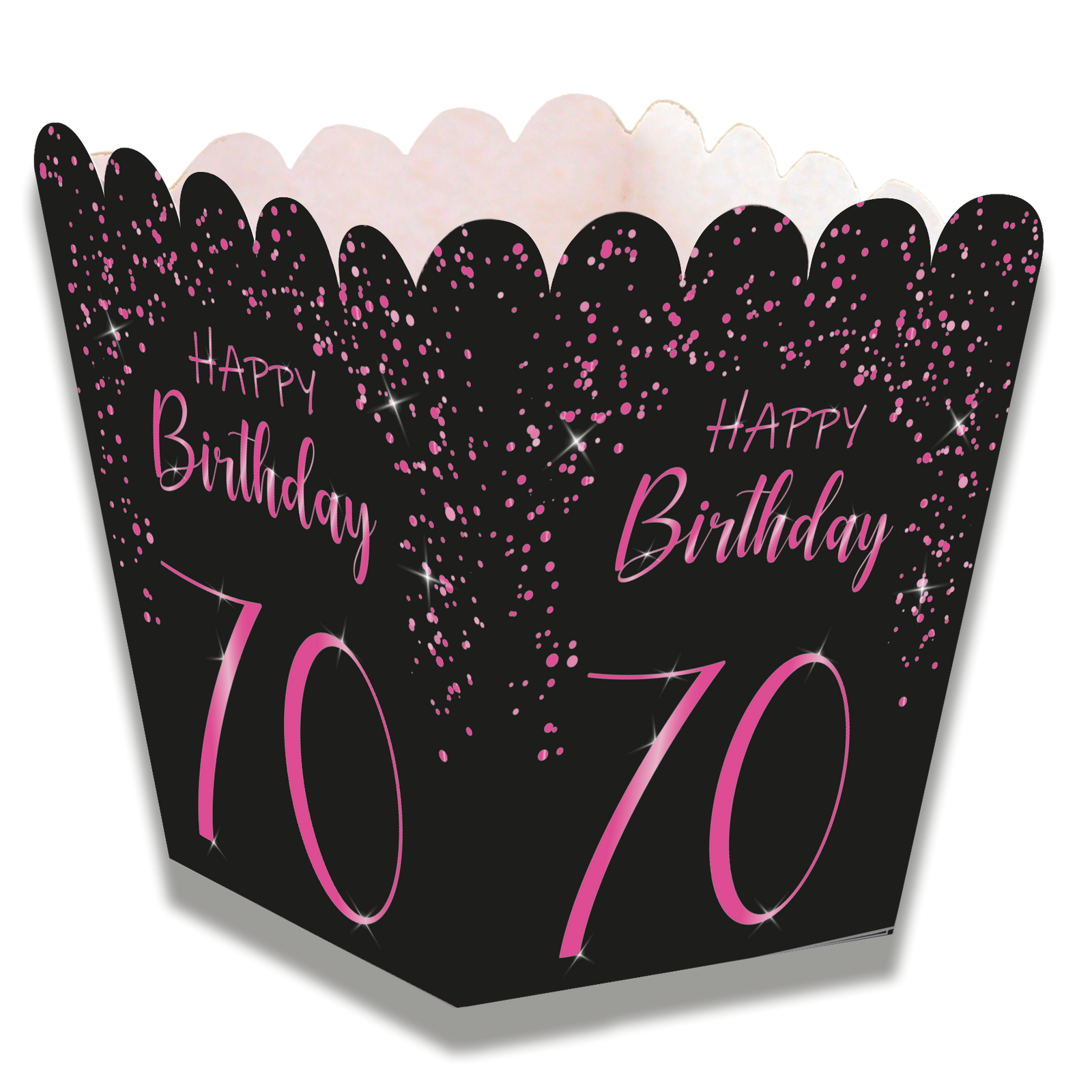Coffret rose élégant pour le 70e anniversaire