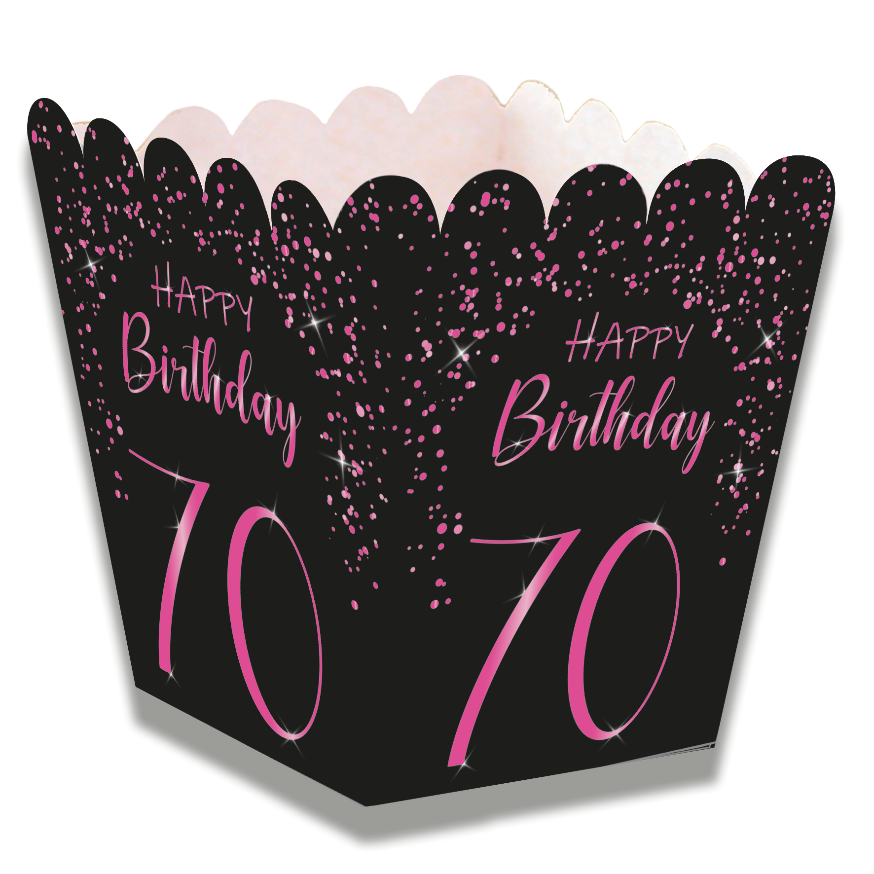 Coffret rose élégant pour le 70e anniversaire